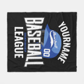 野球選手パーソナライズされた名チームチャンクラブ フリースブランケット (正面(横))