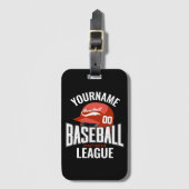 野球選手パーソナライズされた名チームチャンクラブ ラゲッジタグ (正面縦)