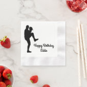 野球選手パーソナライズされた誕生日 縁ありカクテルナプキン (インサイチュ)