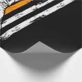 野球選手ファンギフトスケルトンのハロウィーン ラッピングペーパー (角)