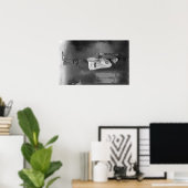 野球選手ポートレート保持こうもり ポスター (ホームオフィス)