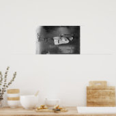 野球選手ポートレート保持こうもり ポスター (キッチン)