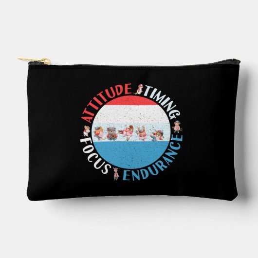 野球選手マインドセット – 赤白青 アクセサリーポーチ (正面)