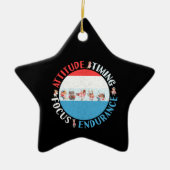 野球選手マインドセット – 赤白青 セラミックオーナメント (正面)