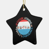 野球選手マインドセット – 赤白青 セラミックオーナメント (左)