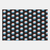 野球選手マインドセット – 赤白青 ラッピングペーパーシート (正面2)