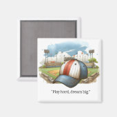 野球選手モチベーション磁石 マグネット (正面/裏面)