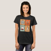 野球選手ヴィンテージソフトボールゲーム Tシャツ (正面フル)