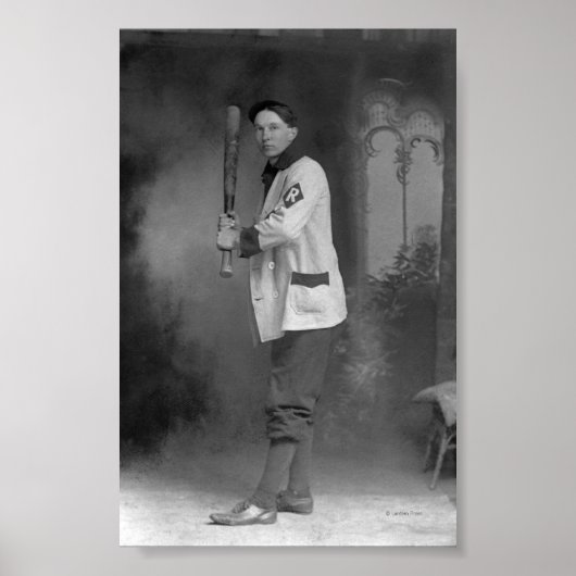 野球選手保持こうもり ポスター (正面)