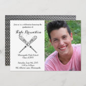 野球選手卒業パーティフォト招待状 招待状 (正面/裏面)