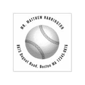 野球選手差出人住所ラウンド文字スタンプ ラバースタンプ (インプリント)