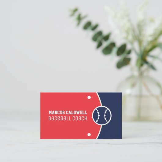 野球選手野球コーチインストラクター 名刺 (スタンド正面)