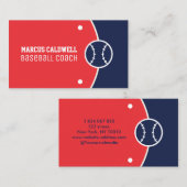 野球選手野球コーチインストラクター 名刺 (正面/裏面)