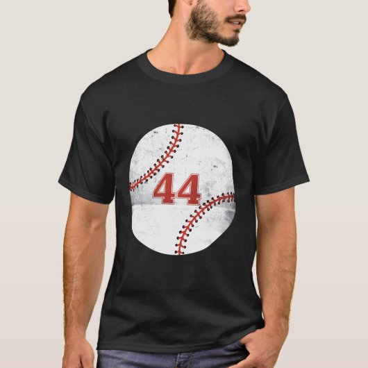 野球選手野球ファンジャージNumber 44 Tシャツ (正面)