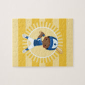 野球選手 – アフリカ系アメリカ人男の子 ジグソーパズル (横)