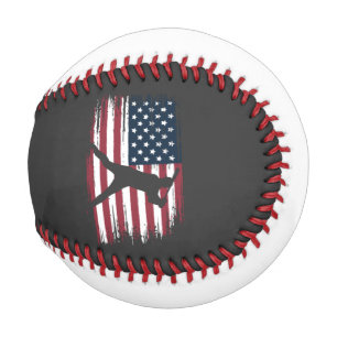 野球選手 アメリカ国旗 USA カモフラージュ 柄 愛国 野球ボール