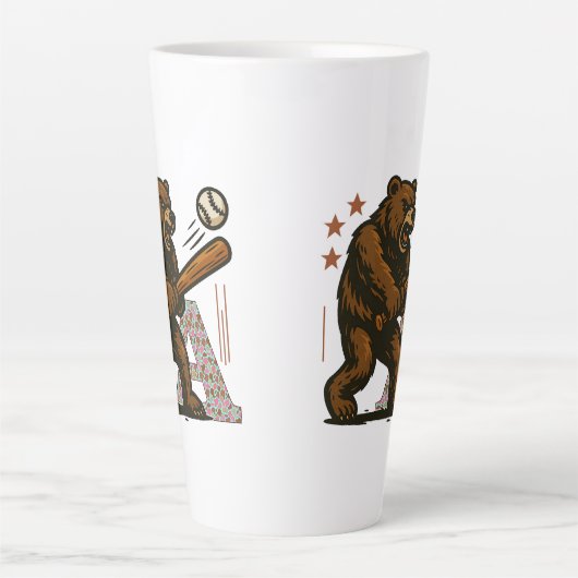 野球選手 カフェラテマグ (正面)