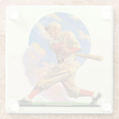 野球選手 ガラスコースター (裏面)