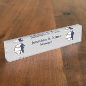 野球選手 デスクネームプレート (側面)