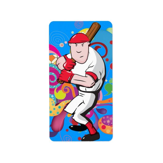 野球選手 ラベル (正面)
