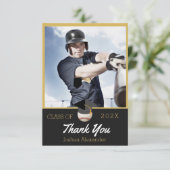 野球選手 現代写真 卒業クラス サンキューカード (スタンド正面)