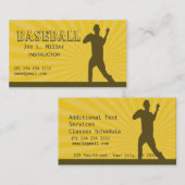 野球選手、野球のコーチ、学校Basiball 名刺 (正面/裏面)