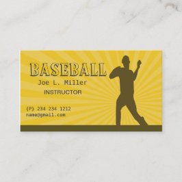 野球選手、野球のコーチ、学校Basiball 名刺