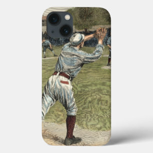 野球選手，2塁で投げ出される iPhone 13ケース