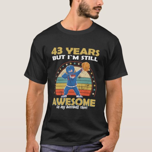 野球選手 Awesome 43 Tシャツ (正面)