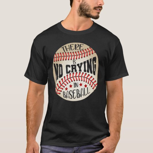 野球選手No泣き叫びベースボールコーチベースバ Tシャツ (正面)
