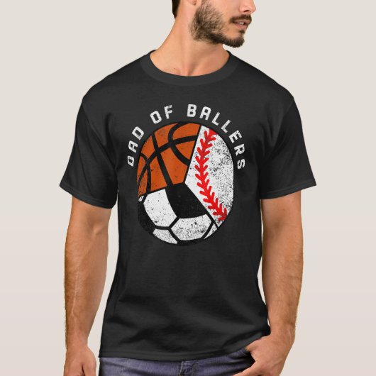 野球部のメンズパパサッカーバスケットボールDa Tシャツ (正面)
