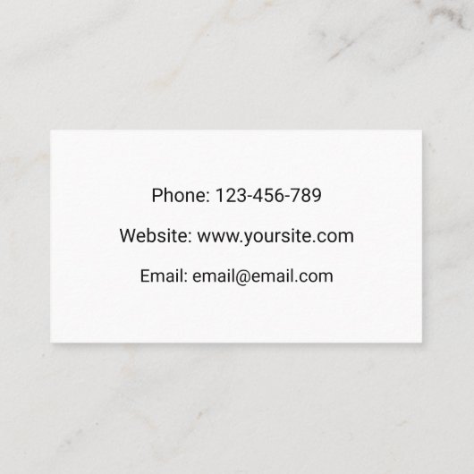 野球部の名前フィールド横の写真モダン 名刺 (裏面)