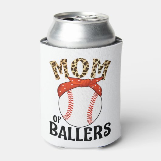 野球部の母おもしろい野球ソフトボールの母 缶クーラー (缶正面)