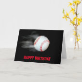 野球部の選手を投げパーソナライズされたる カード (黄色い花)