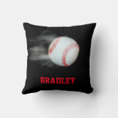 野球部の選手を投げパーソナライズされたる クッション (裏面)