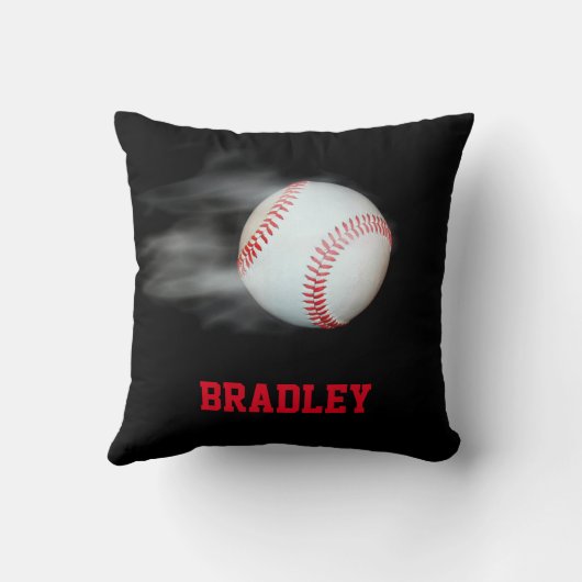 野球部の選手を投げパーソナライズされたる クッション (裏面)