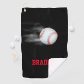 野球部の選手を投げパーソナライズされたる ゴルフタオル (インサイチュ)
