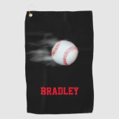 野球部の選手を投げパーソナライズされたる ゴルフタオル (正面)