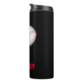 野球部の選手を投げパーソナライズされたる タンブラー (回転右)