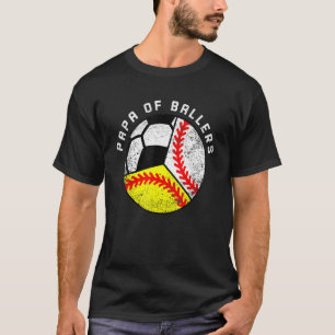 野球部ソフトボールサッカーパップのメンズパパ Tシャツ
