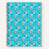 野球雪だるまクリスマスお祝いパターン ノートブック (正面)