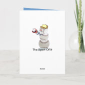 野球雪だるまクリスマス シーズンカード (裏面)