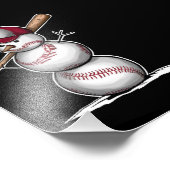 野球雪だるまボール雪クリスマスクリスマスギフト フォトプリント            (角)