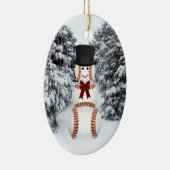 野球雪だるま セラミックオーナメント (右)