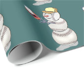 野球雪だるま ラッピングペーパー (ロールコーナー)