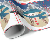 野球雪だるま ラッピングペーパー (ロールコーナー)