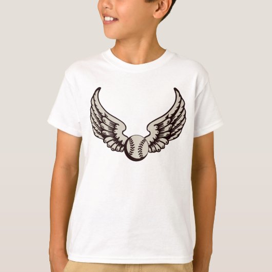 野球飛んでいる愛好家のための野球（ボール） Tシャツ (正面)