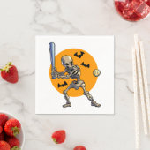 野球骨格ハロウィーン男子野球場 スタンダードカクテルナプキン (インサイチュ)