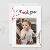 野球1回目の誕生日パーティーサンキューカード 招待状 (正面)