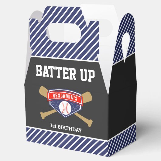 野球1回目の誕生日パーティー フェイバーボックス (オープン)